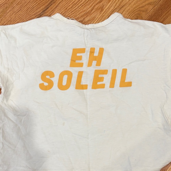 Kids White Tee with Orange Sun Graphic - Picture 3 of 3